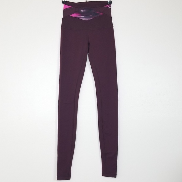 Lululemon Wunder Under Hi Rise Reversible Maroon 2 - Picture 2 of 8